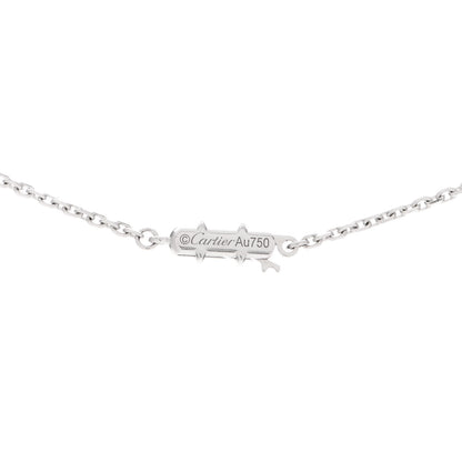 Cartier 18K White Gold Diamond Small Hearts and Symbols Pendant Necklace 4 of 5