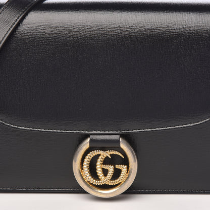 Gucci Textured Calfskin Small Torchon GG Ring Shoulder Bag Black 8 of 11