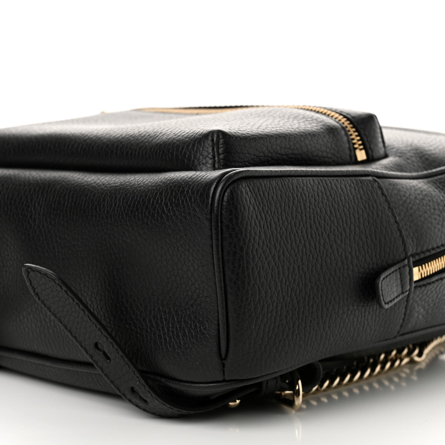 Gucci Pebbled Calfskin Soho Chain Backpack Black 10 of 11