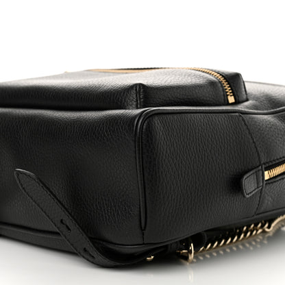 Gucci Pebbled Calfskin Soho Chain Backpack Black 10 of 11