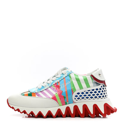 Christian Louboutin Calfskin Patent Swimming Pool Womens Loubishark Sneakers 36.5 Multicolor 1 of 11