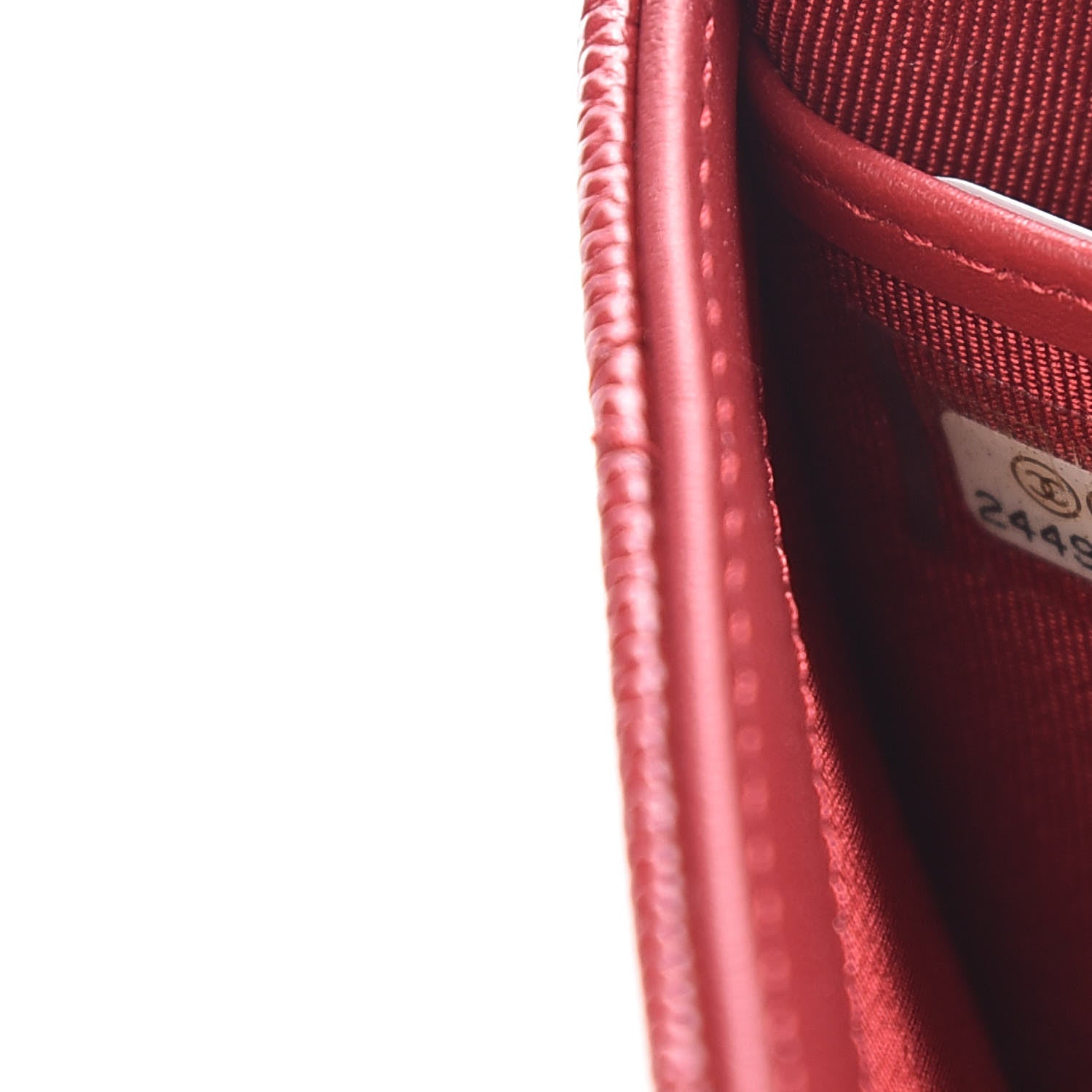 Chanel Caviar Quilted Large Gusset Flap Wallet Dark Red 8 of 10