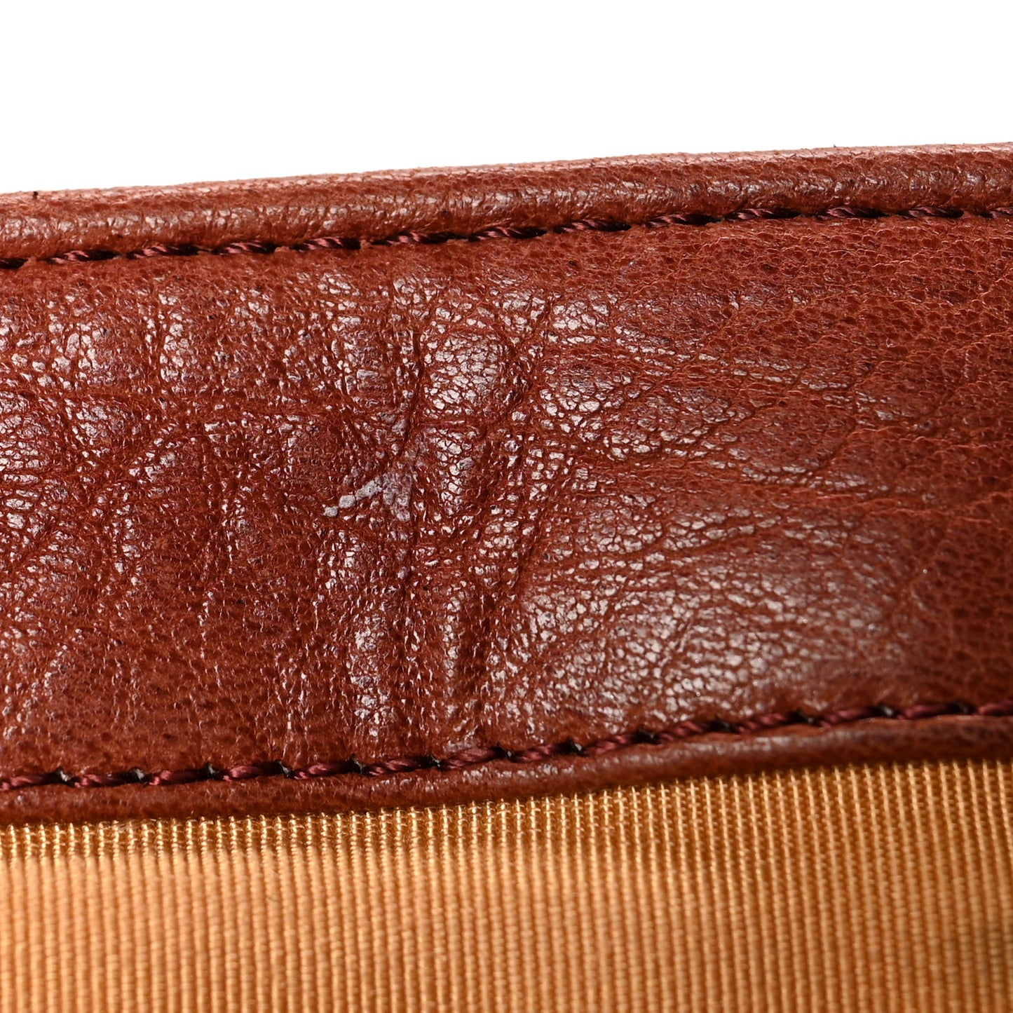 Washed Lambskin Quilted Medium Chain Around Messenger Brown