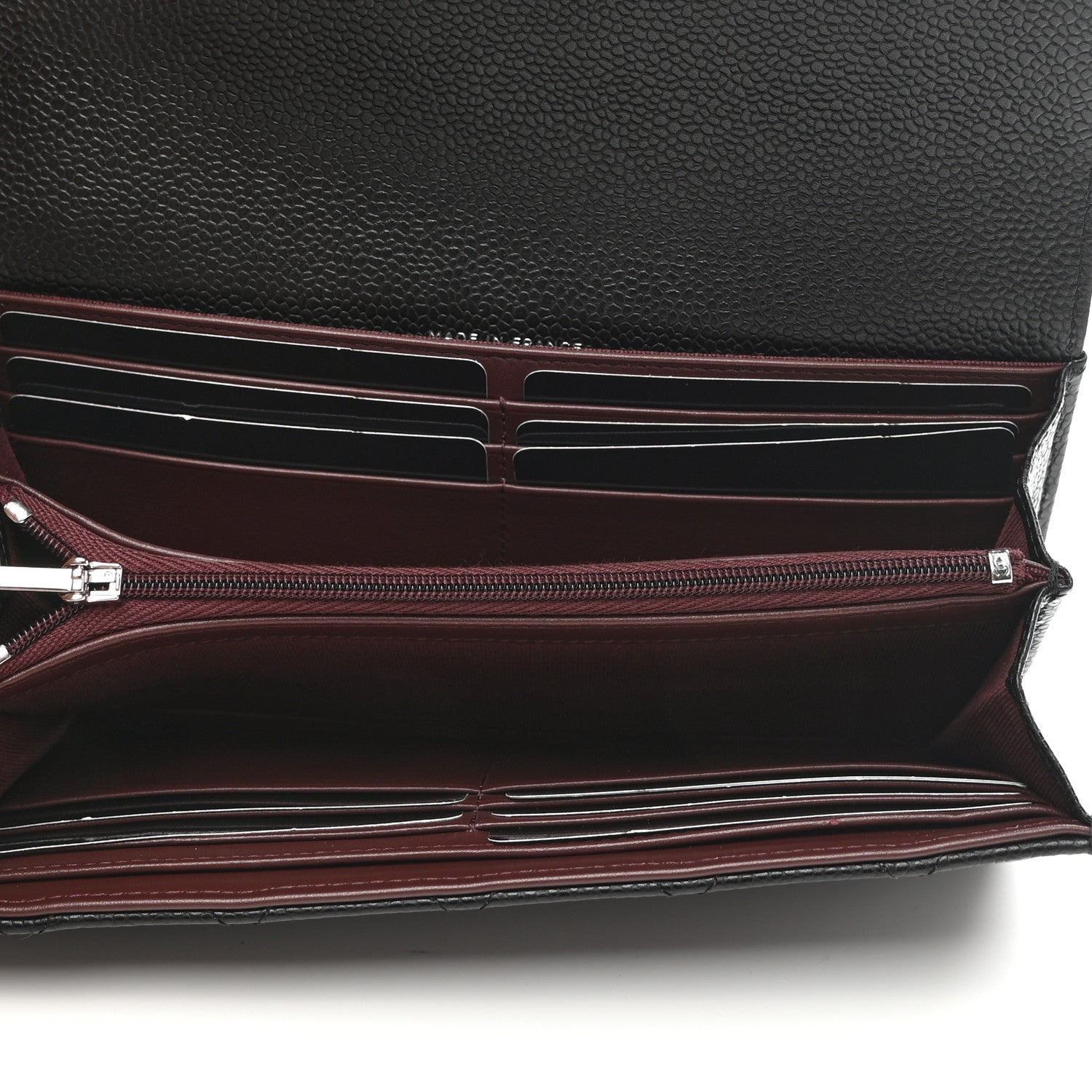 Chanel Caviar Quilted Large Gusset Flap Wallet Black 5 of 9