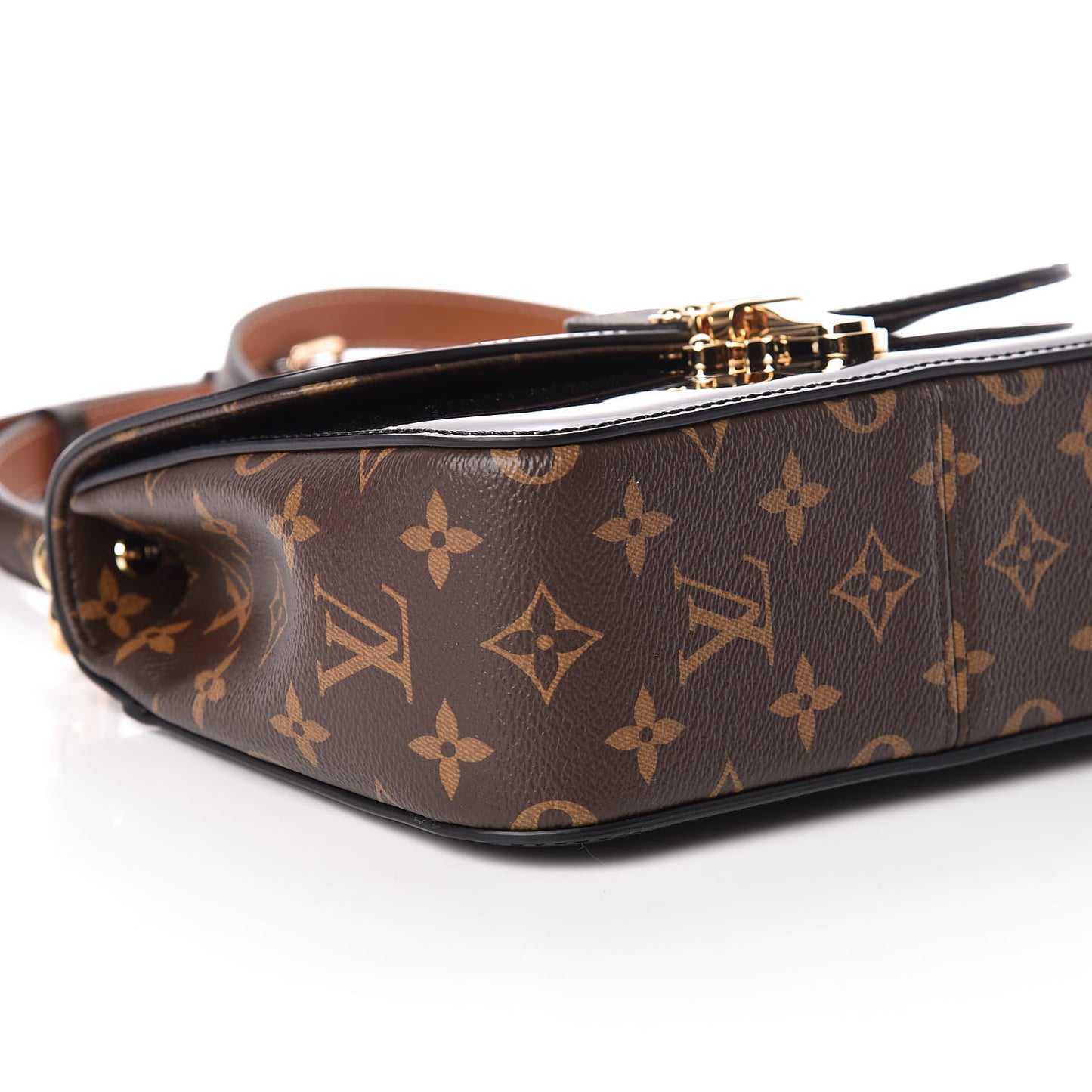 Patent Calfskin Monogram Cherrywood BB Black