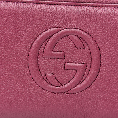 Gucci Pebbled Calfskin Soho Zip Around Wallet Peonia Flower 7 of 10