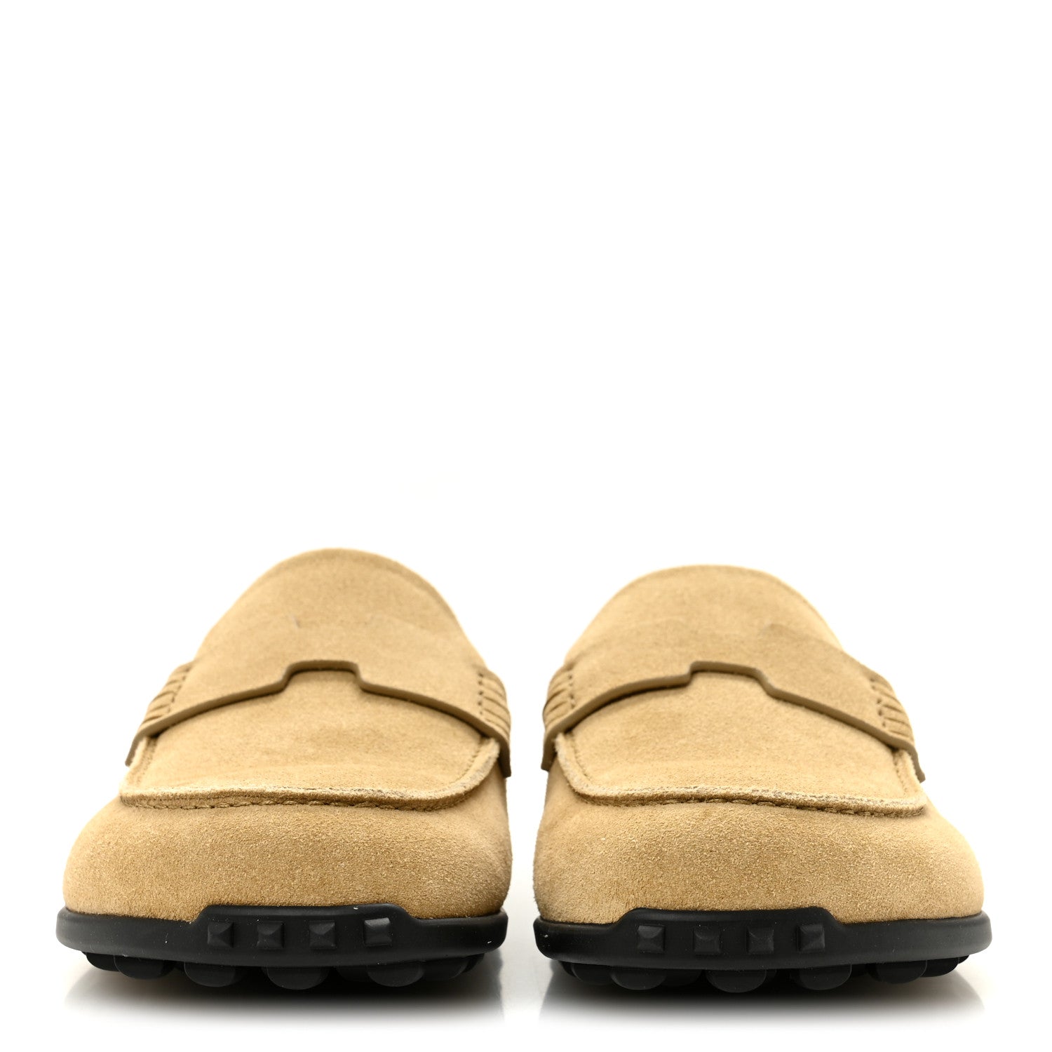 Hermes Suede Calfskin Womens Go Mules 39 Beige Sable 1916877