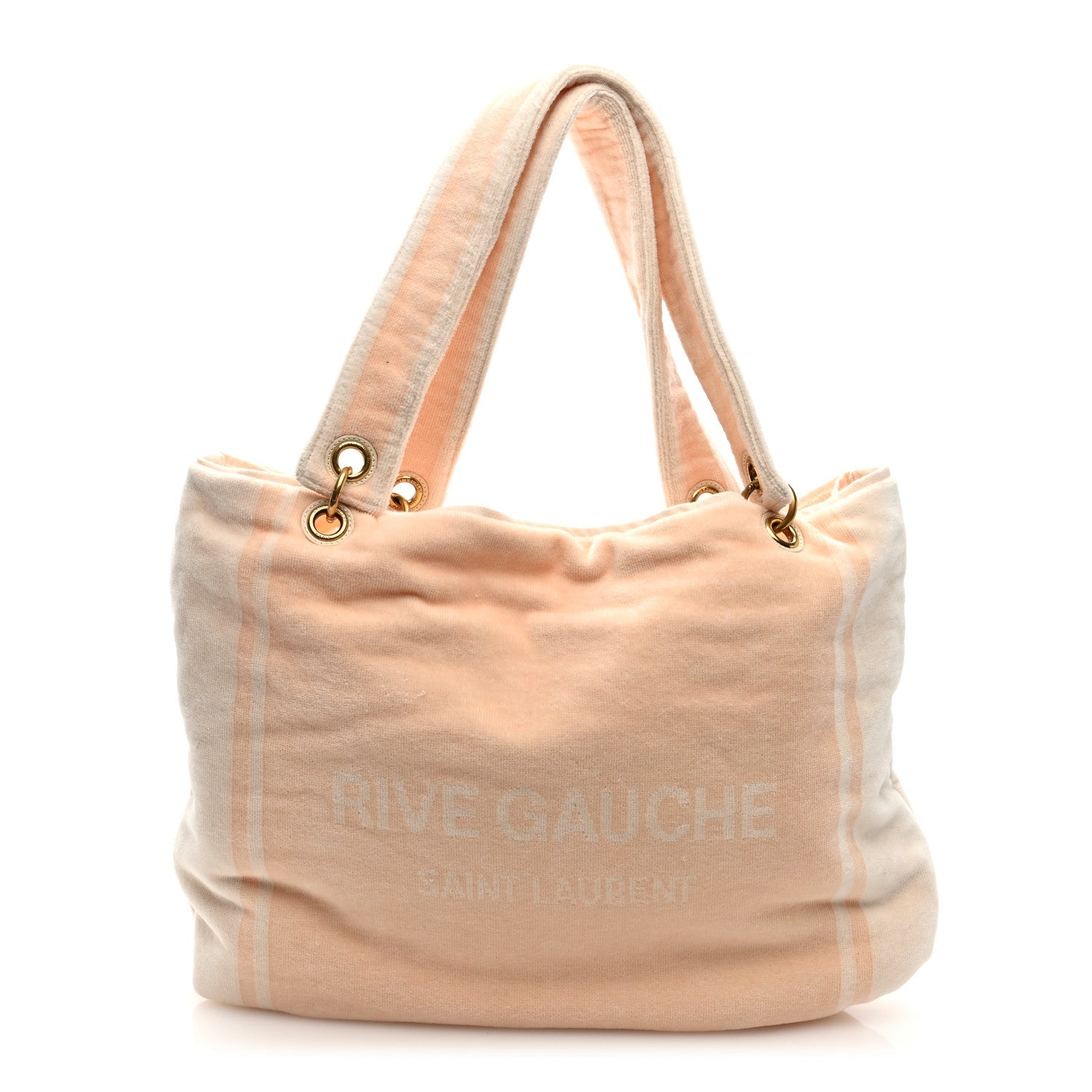 Saint Laurent Terrycloth Rive Gauche Towel Tote Beige 1 of 9
