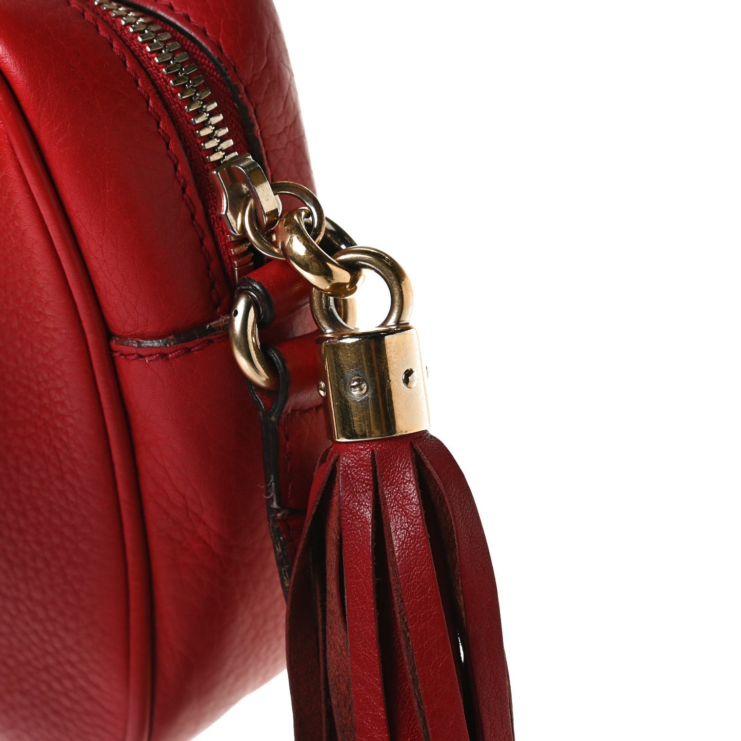 Pebbled Calfskin Small Soho Disco Bag Tabasco Red