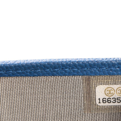 Chanel Caviar Sevruga Large Zip Pocket Wallet Dark Blue 9 of 10