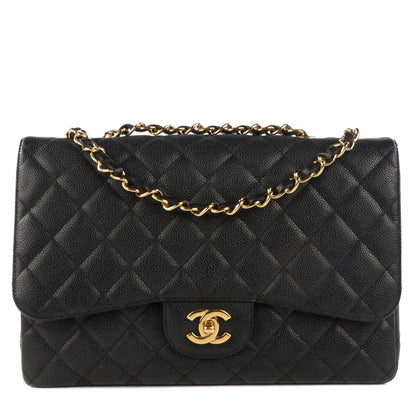 Chanel Caviar Quilted Jumbo Single Flap Black 1 of 8