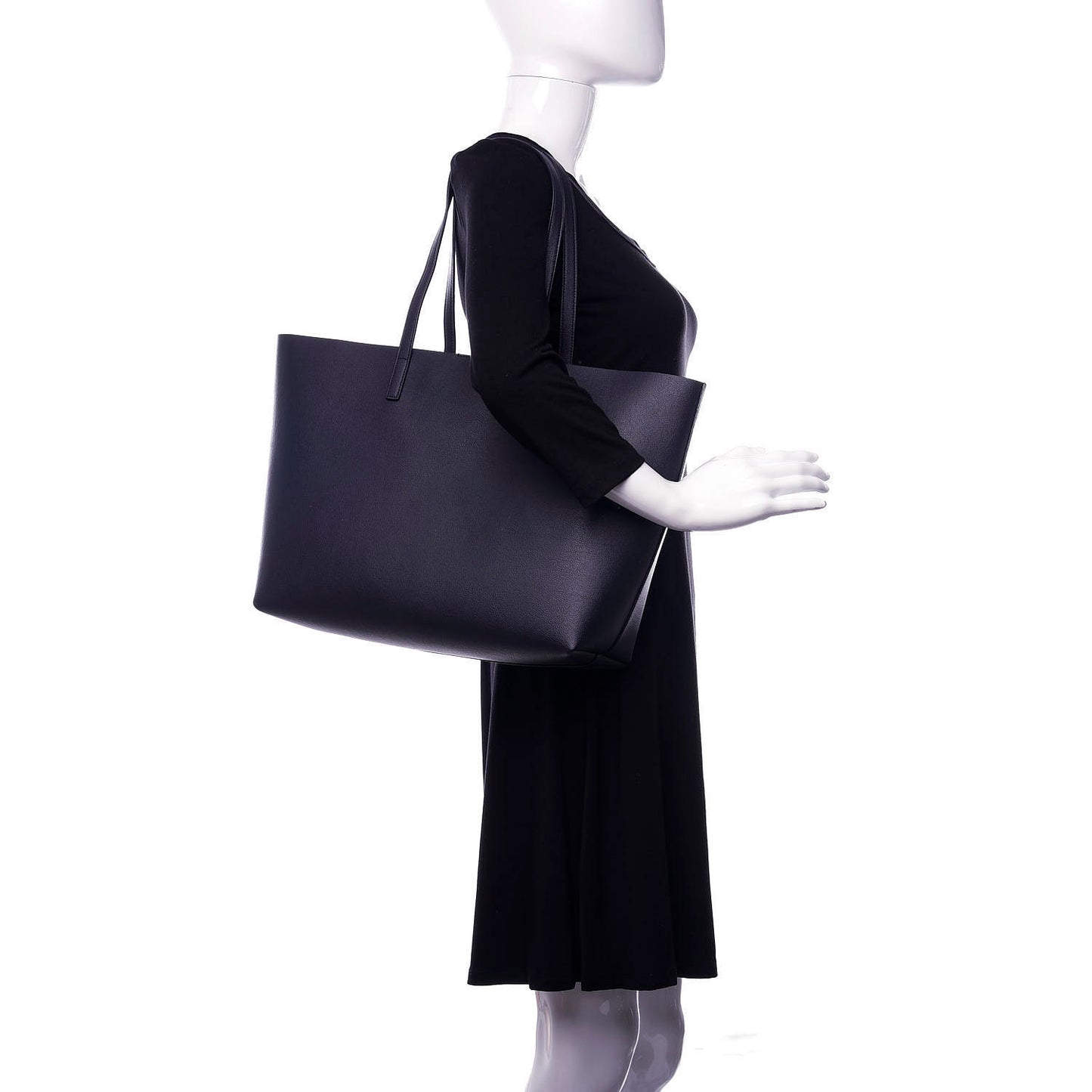 Calfskin Large Shopping Tote Deep Marine