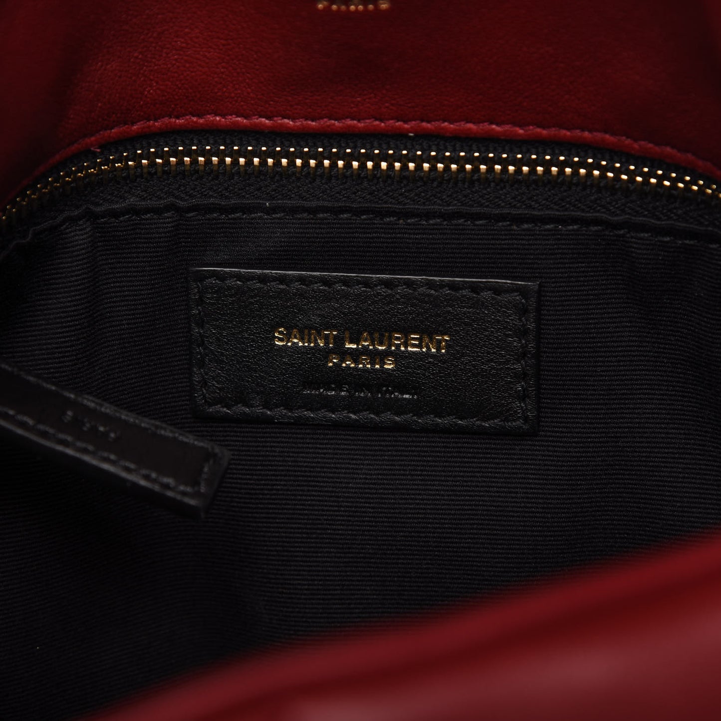 Lambskin Quilted Small Loulou Puffer Monogram Chain Satchel Opyum Red