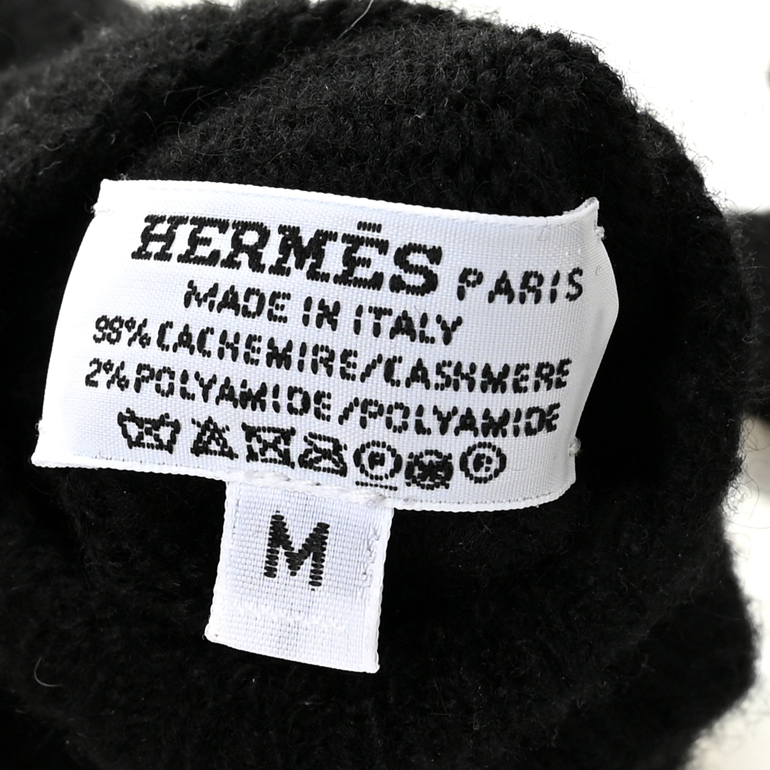 Hermes Cashmere Darling Gloves M Black 3 of 3