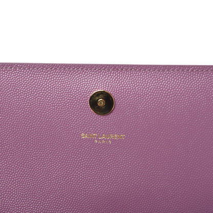 Saint Laurent Grain De Poudre Classic Monogram Cassandre Clutch Lilac 6 of 7