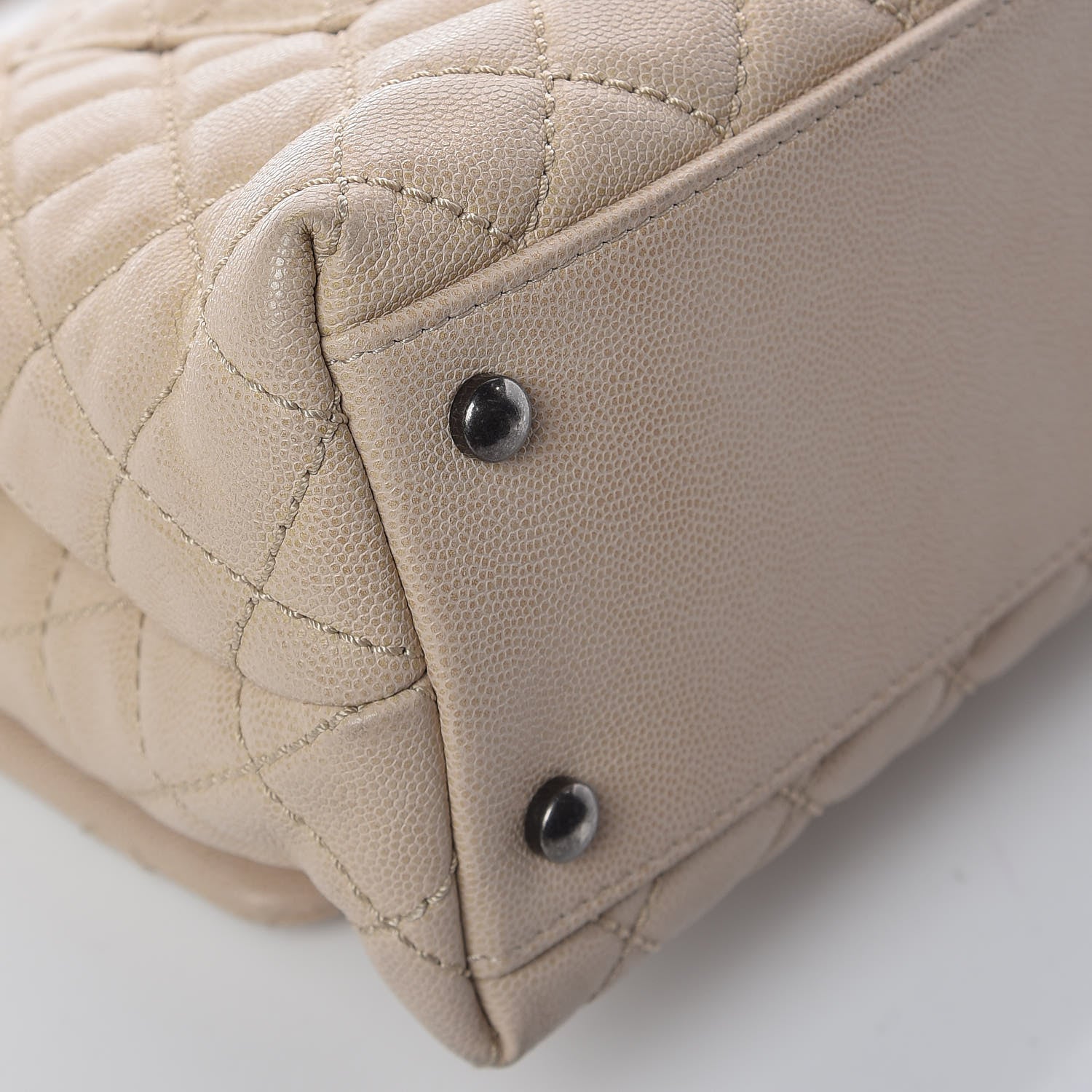 Chanel Caviar Quilted Small Coco Handle Flap Light Beige 15 of 16