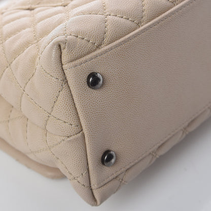 Chanel Caviar Quilted Small Coco Handle Flap Light Beige 15 of 16