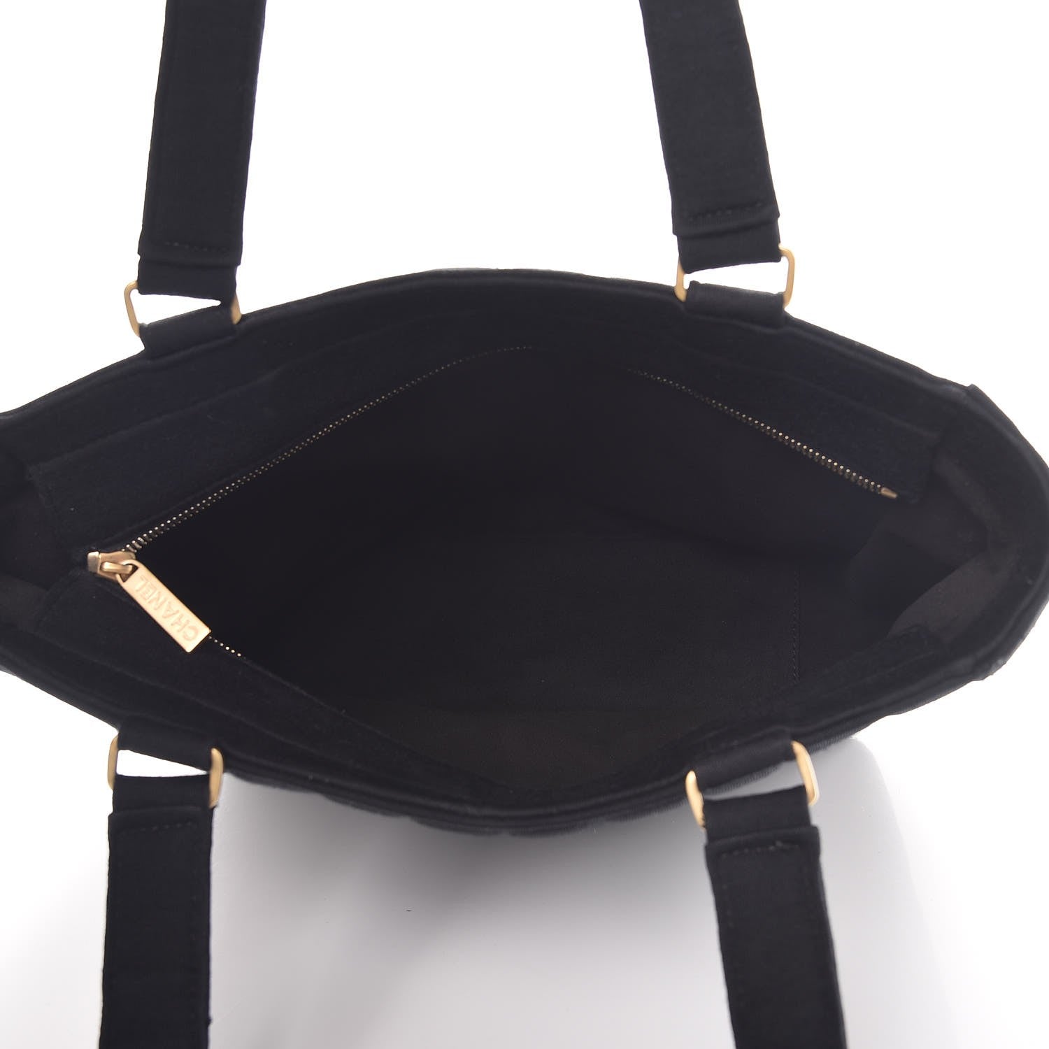 Chanel Jersey Chocolate Bar Quilted Small Tote Black 5 of 11