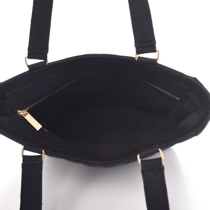 Chanel Jersey Chocolate Bar Quilted Small Tote Black 5 of 11