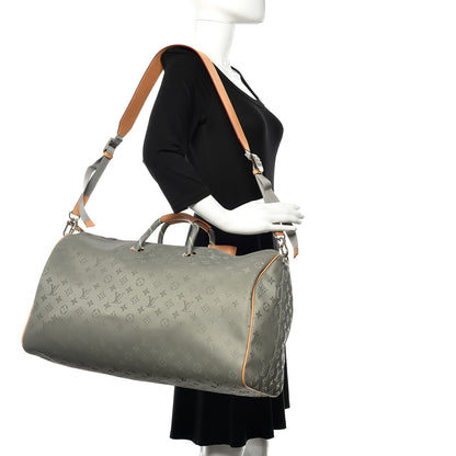 Louis Vuitton Monogram Titanium Keepall Bandouliere 50 2 of 10