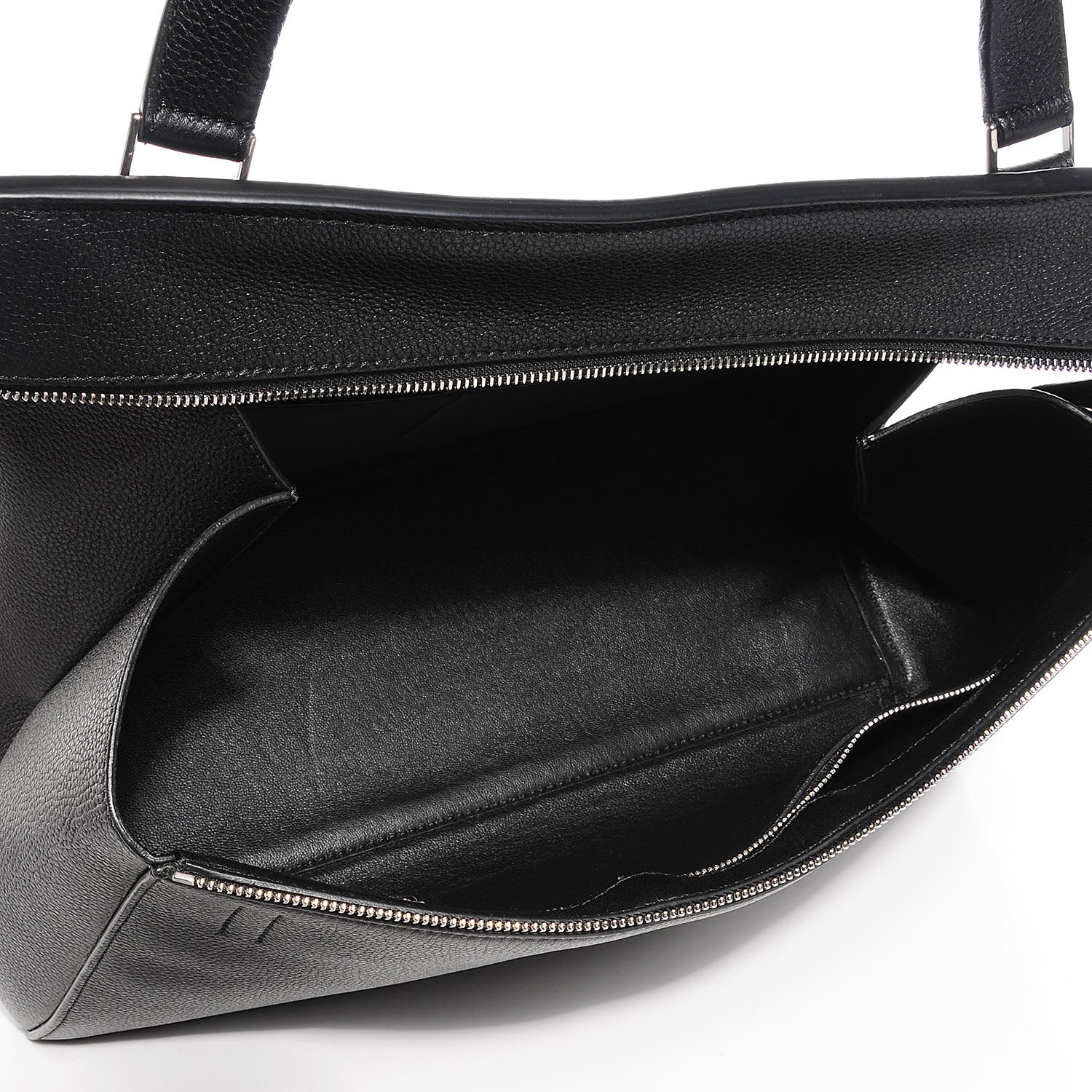 Celine Grained Calfskin Large Edge Shoulder Bag Black 5 of 8