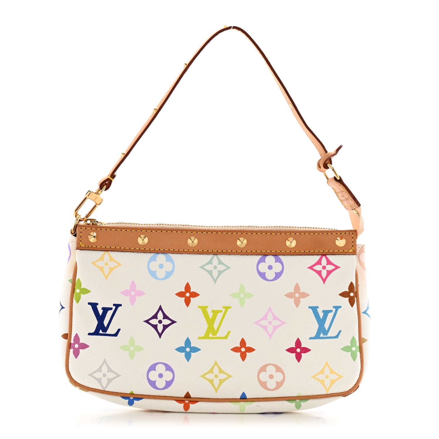 Louis Vuitton Monogram Multicolor Pochette Accessories White 1 of 11