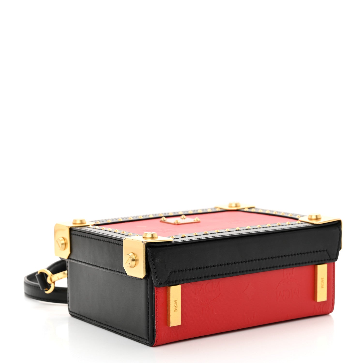 MCM Odeon Calfskin Small Berlin Crossbody Red 4 of 11