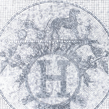 Hermes Porcelain Mosaique au 24 Platine Square Plate 3 of 3