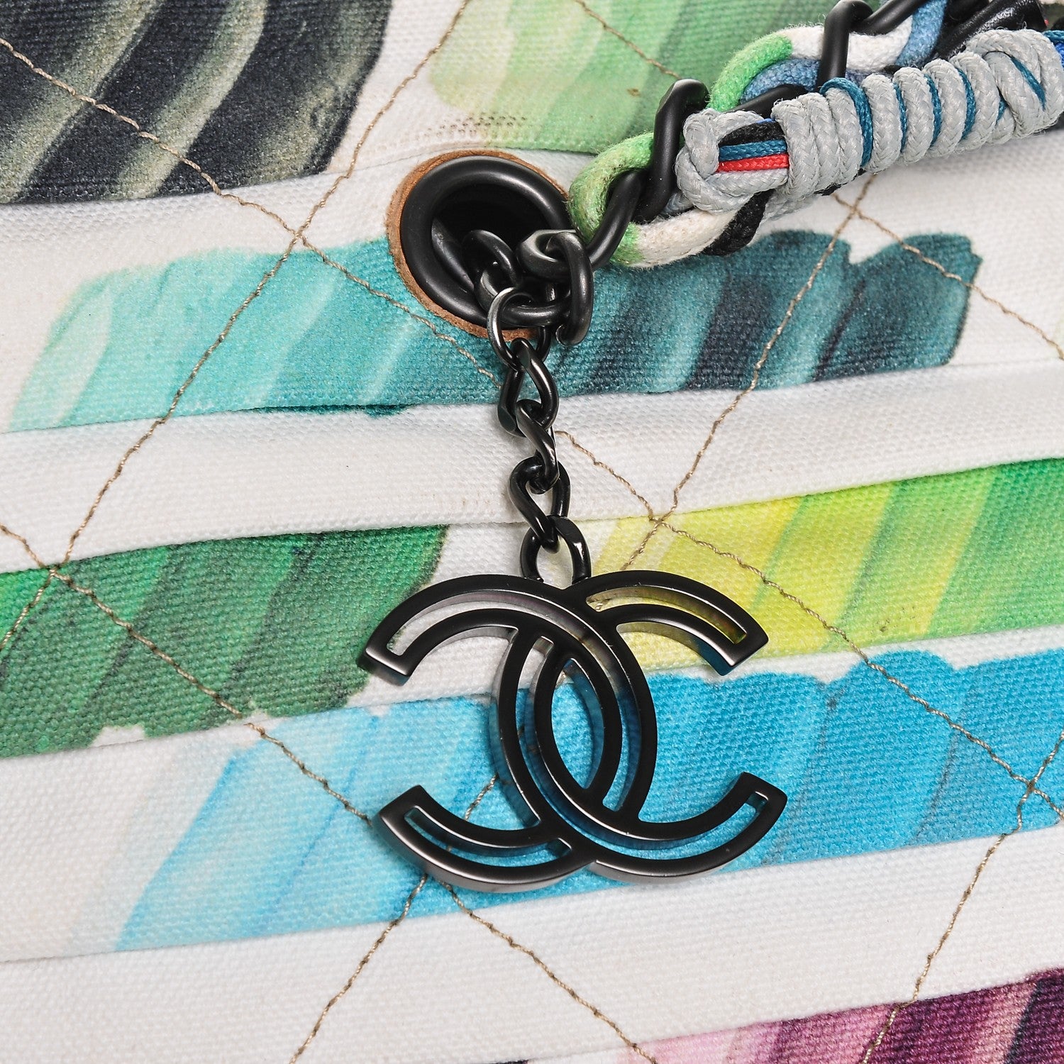 Chanel Canvas Colorama Large Zip Shopping Tote Multicolor 5 of 10