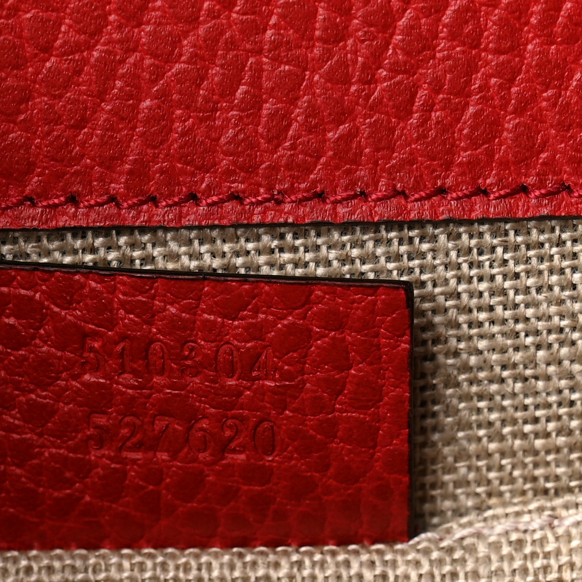 Gucci Dollar Calfskin Small Interlocking G Shoulder Bag Red 6 of 9