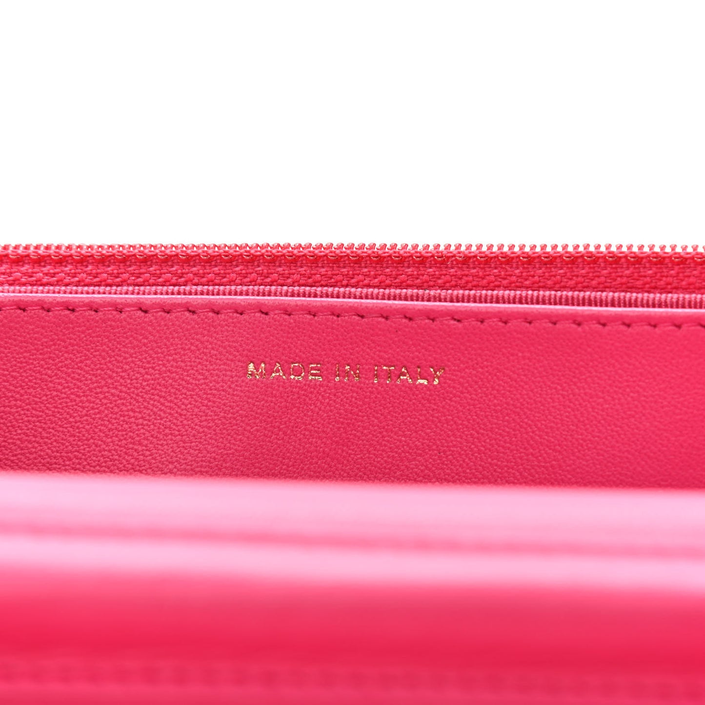 Lambskin Quilted Wallet On Chain WOC Pink