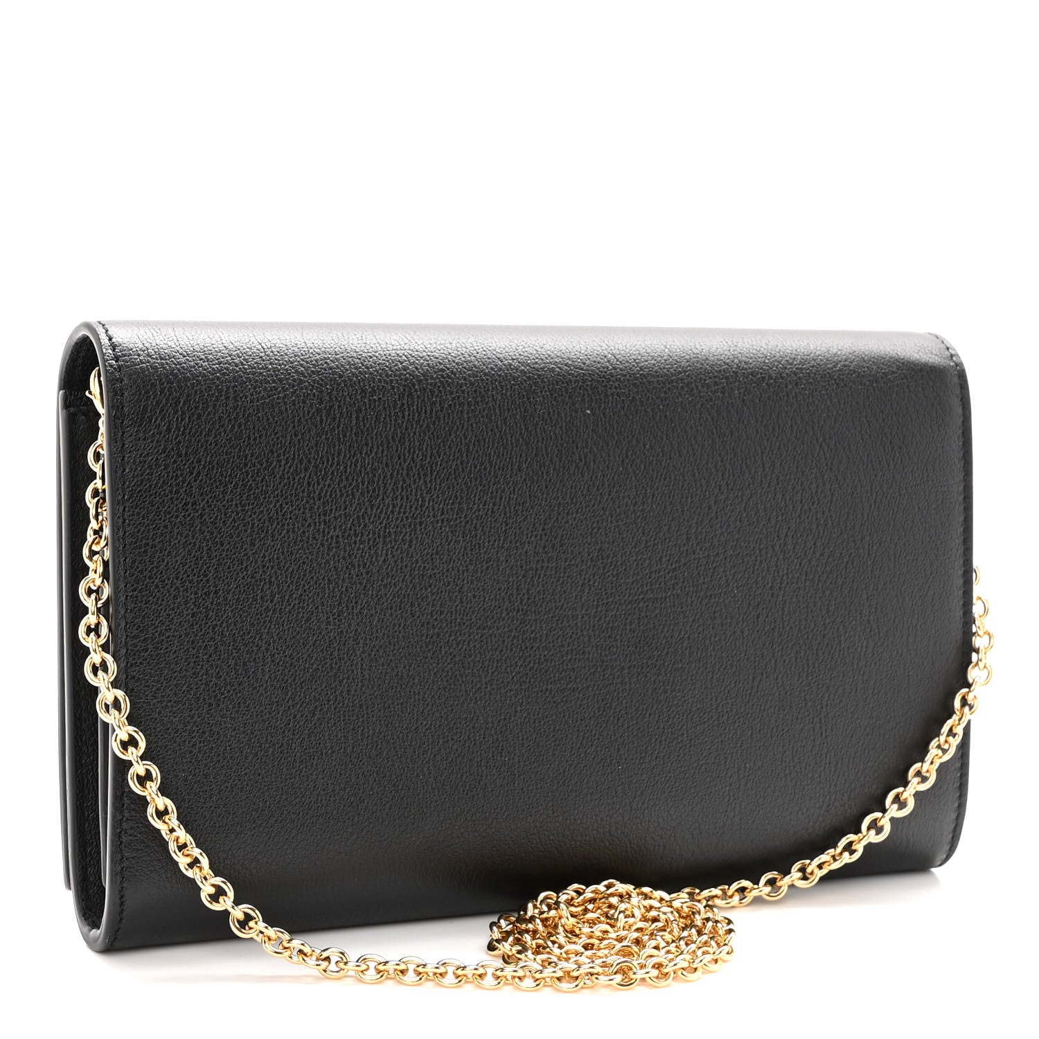 Saint Laurent Calfskin Monogram Belle de Jour Chain Clutch Black 3 of 10