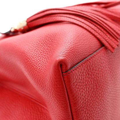Gucci Cellarius Calfskin Medium Soho Chain Shoulder Bag Vibrant Red 12 of 13