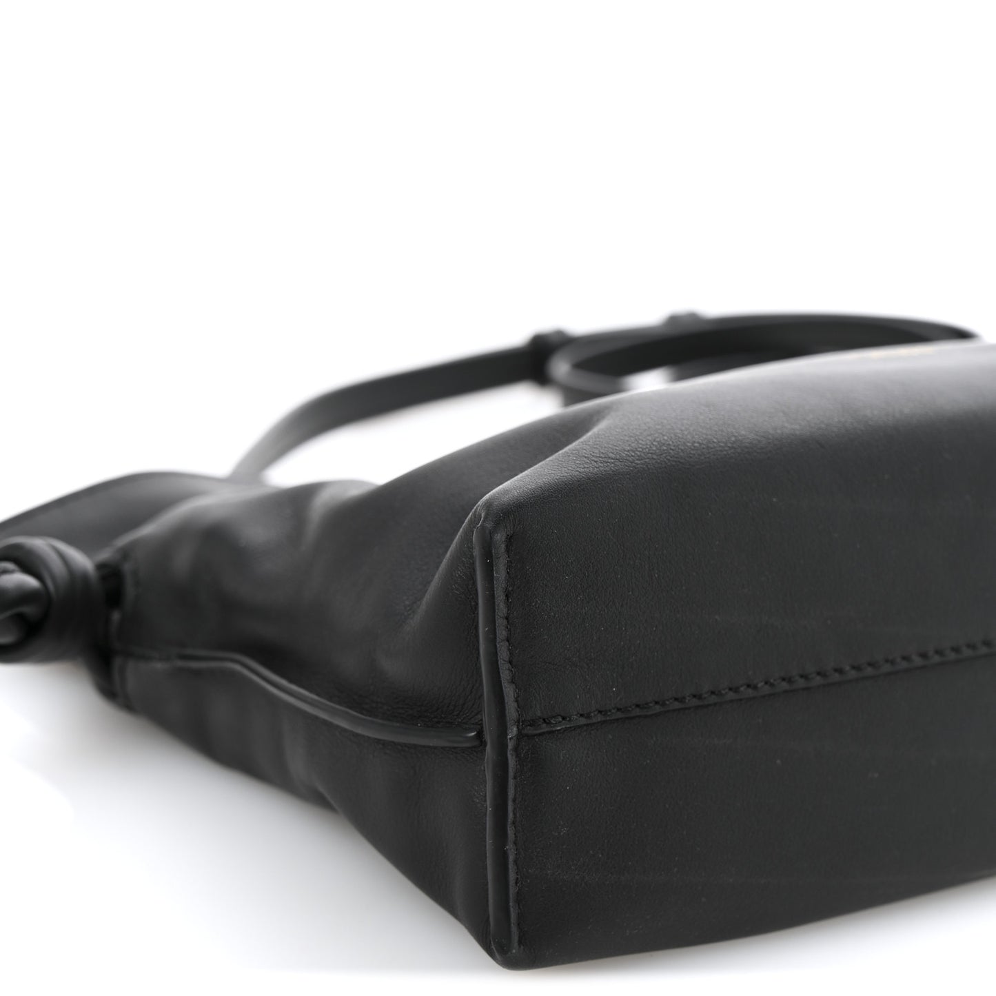Calfskin Mini Flamenco Knot Clutch Black