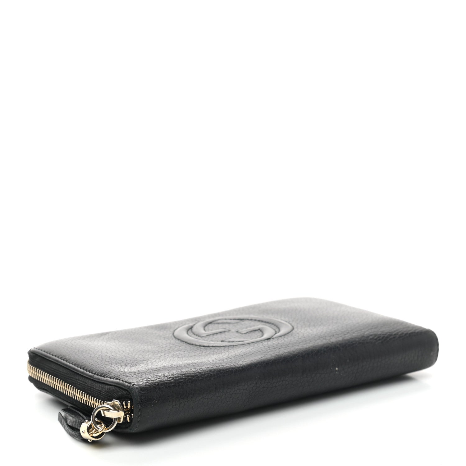 Gucci Pebbled Calfskin Soho Zip Around Wallet Black 4 of 9