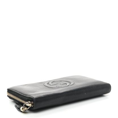 Gucci Pebbled Calfskin Soho Zip Around Wallet Black 4 of 9