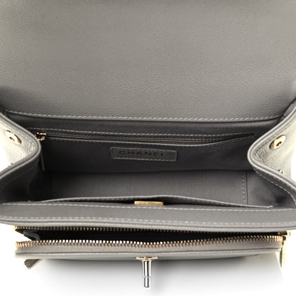 Chanel Caviar Quilted Medium Business Affinity Flap Grey 5 of 9