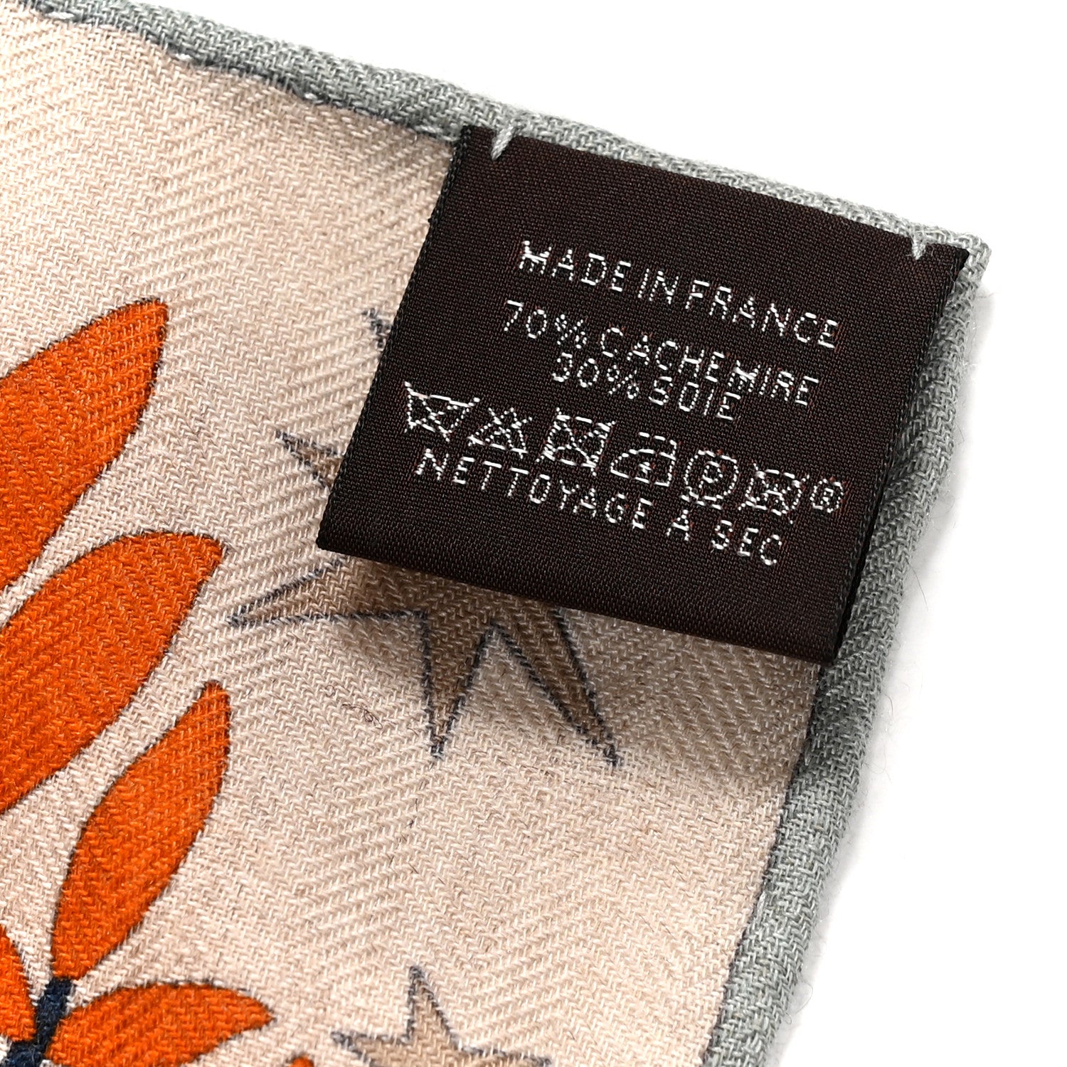 Hermes Silk Sous Le Charme d'Orphee Double Face Scarf 140 Naturel Terracotta Marine 3 of 6