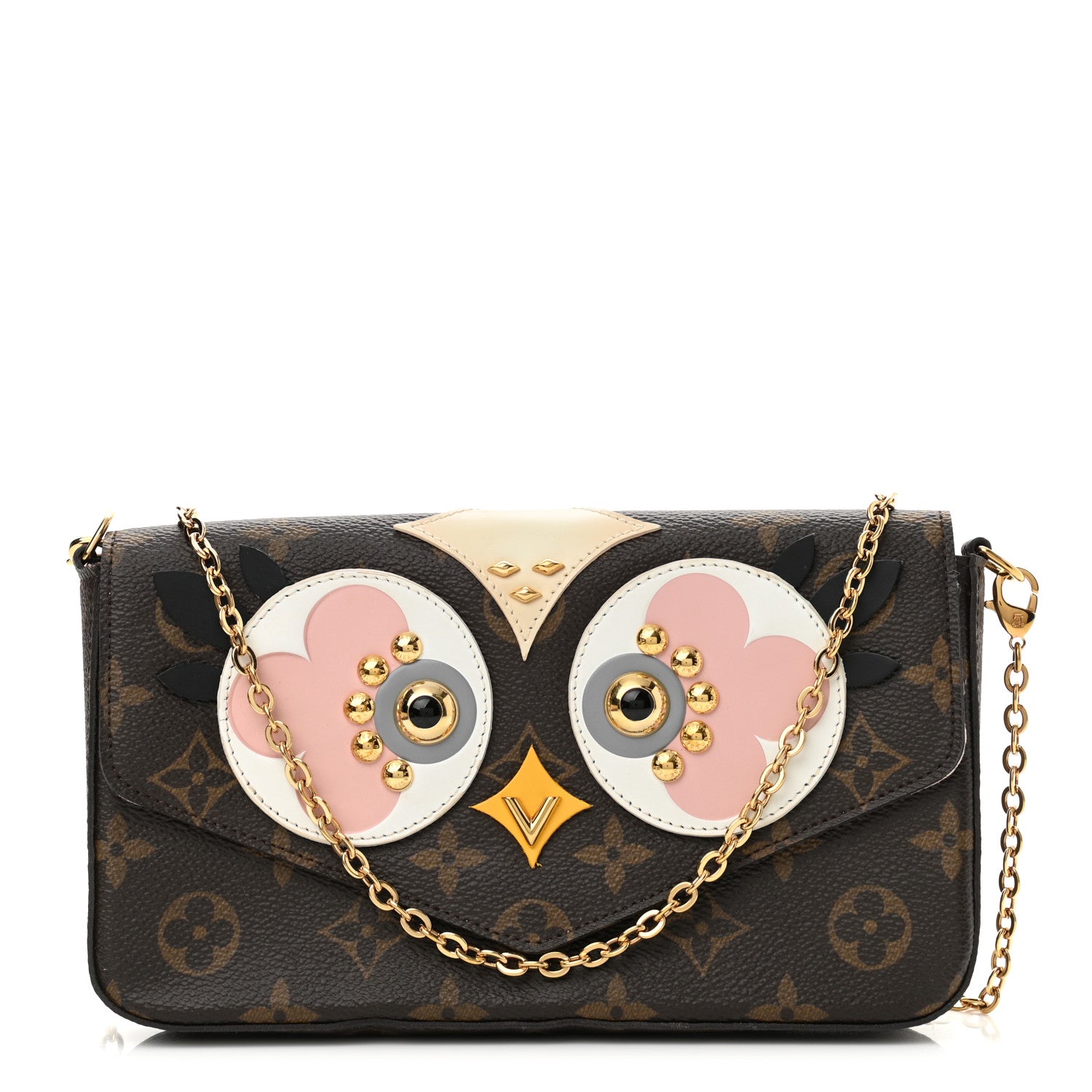 Louis Vuitton Monogram Lovely Birds Pochette Felicie Chain Wallet 3 of 12