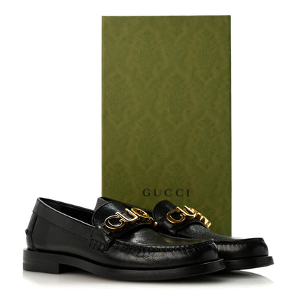 Gucci Goatskin Womens Logo 15mm Loafers 35 Black 12 of 12