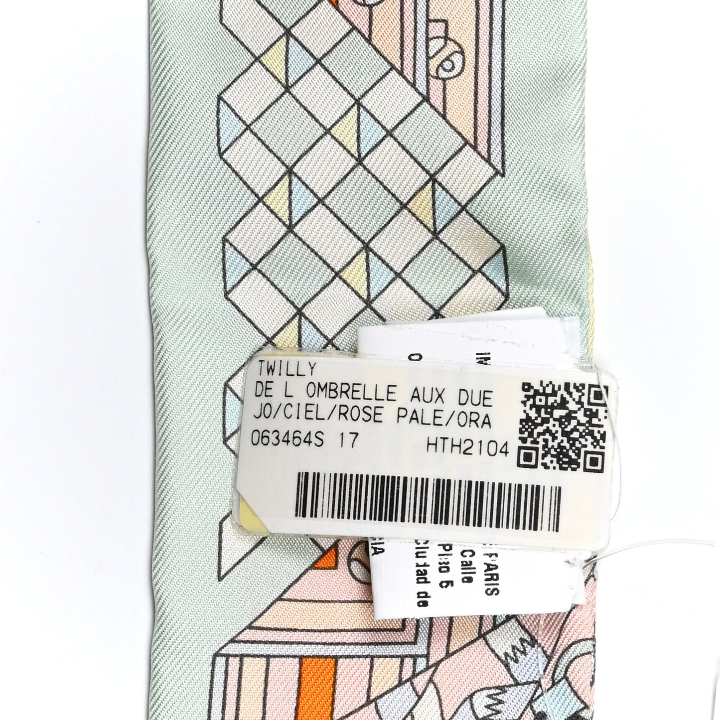 Silk De l'Ombrelle Aux Duels Twilly Ciel Rose Pale Orange
