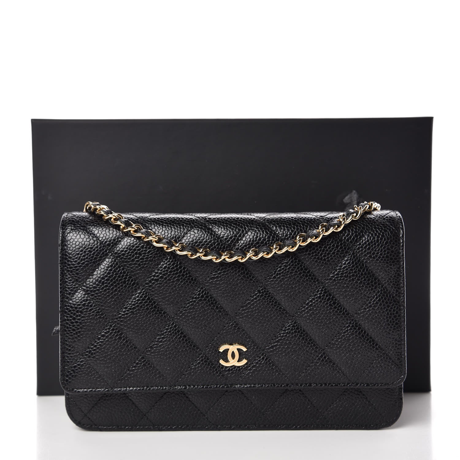 Chanel Caviar Quilted Wallet On Chain WOC Black 10 of 10