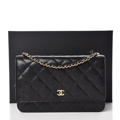 Chanel Caviar Quilted Wallet On Chain WOC Black 10 of 10