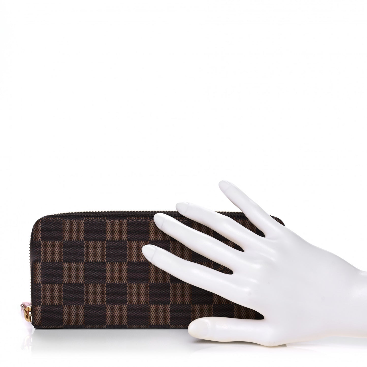 Damier Ebene Clemence Wallet Rose Ballerine