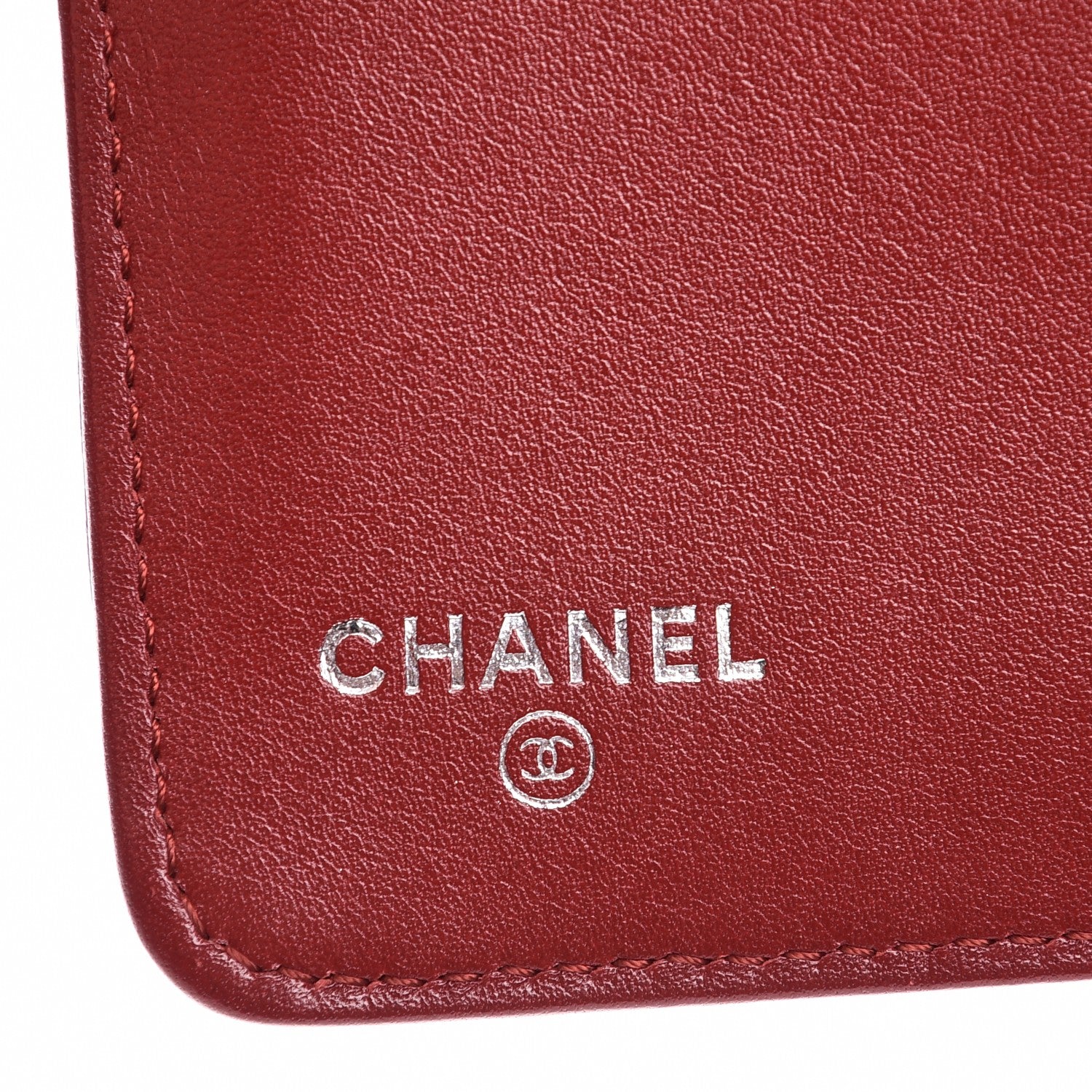 Chanel Caviar Quilted Zipped Pocket Wallet Red 6 of 9
