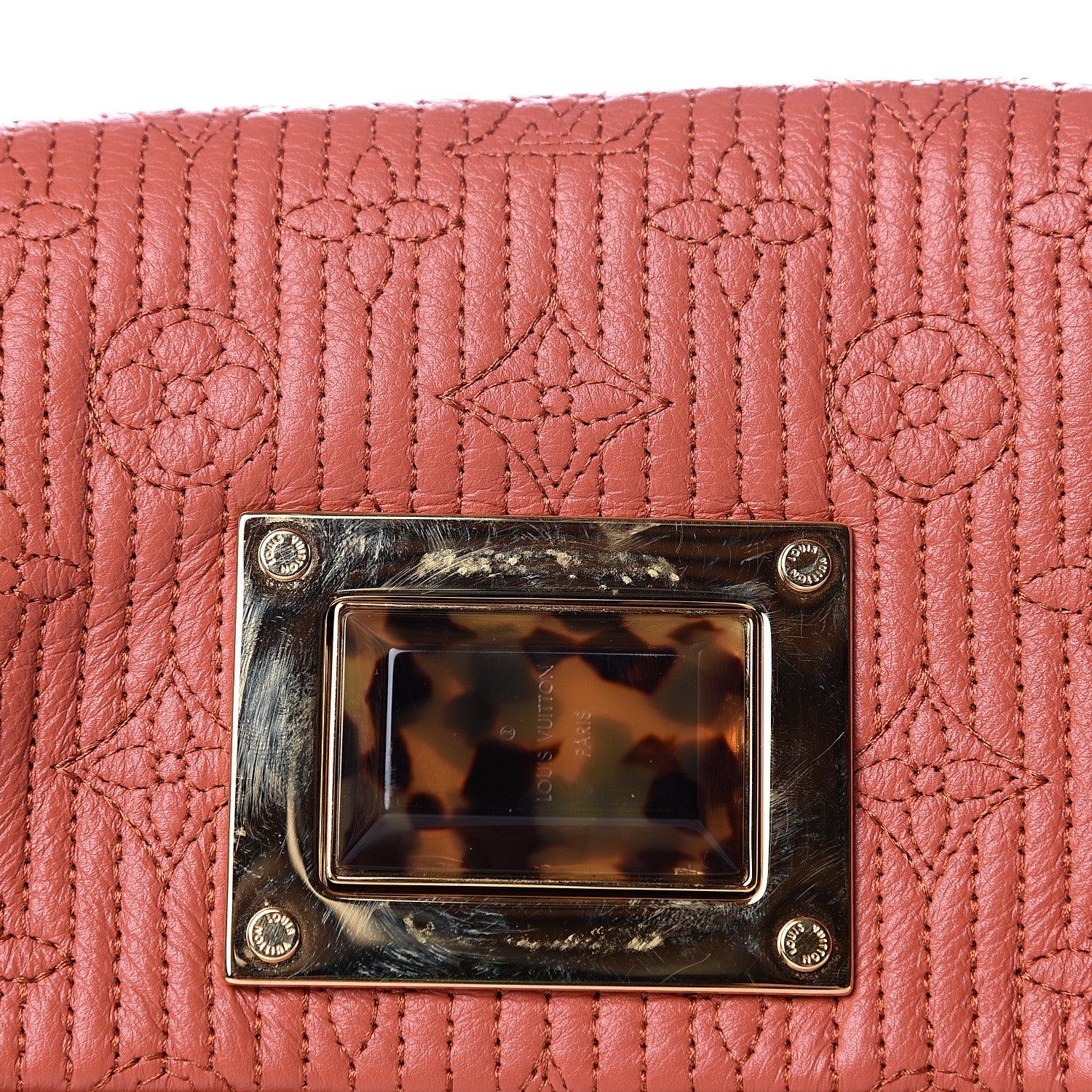 Louis Vuitton Calfskin Quilted Monogram Altair Clutch Rose 11 of 12