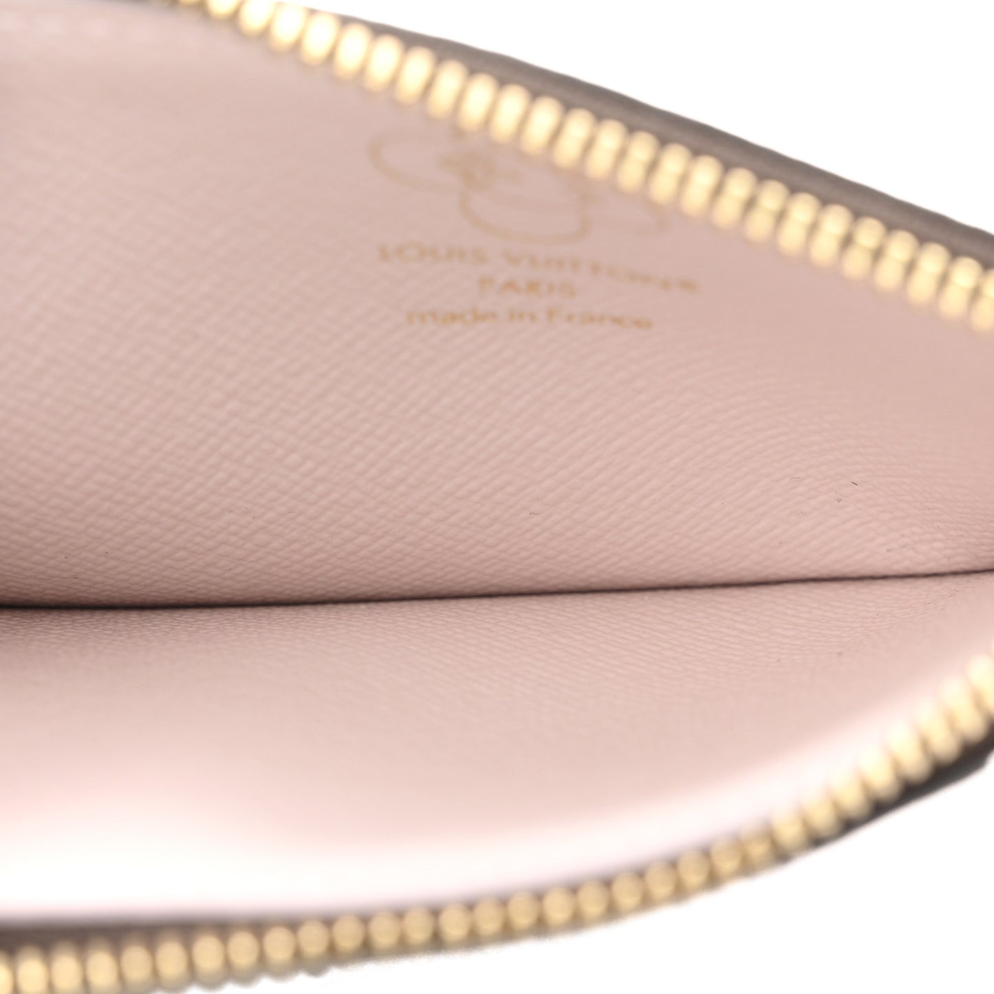 Monogram Vivenne Winter Holiday Zipped Romy Card Holder Snowy Pearl
