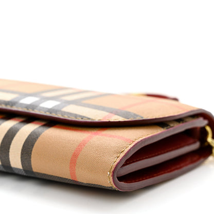 Burberry Vintage Check Henley Wallet On Chain Crimson 11 of 12