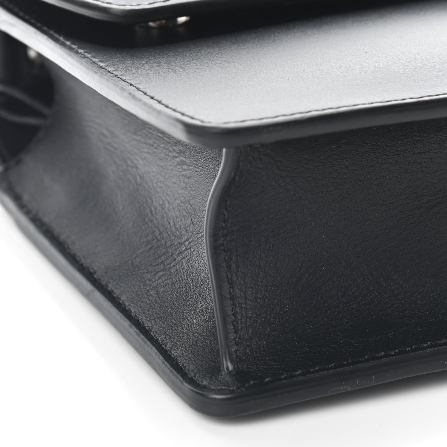 Burberry Calfskin Graphic Printed Oscar Crossbody Bag Black 8 of 9