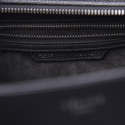 Celine Drummed Calfskin Micro Luggage Black 10 of 11